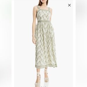 Max Studio Green Floral Midi Skirt